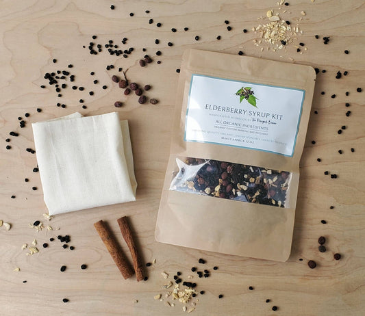 Organic Elderberry Syrup KIT | Brew Bag Included | Makes 32 oz | Handcrafted in Oregon
